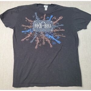 Rock and Roll Hall of Fame Museum T-Shirt Mens XL Black Graphic Guitar Tee